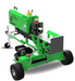 Green portable Yardbeast 25 ton Logsplitter on a white background top back view