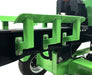 Close-up of a green and black Yardbeast lz-505 Logsplitter on a white background.
