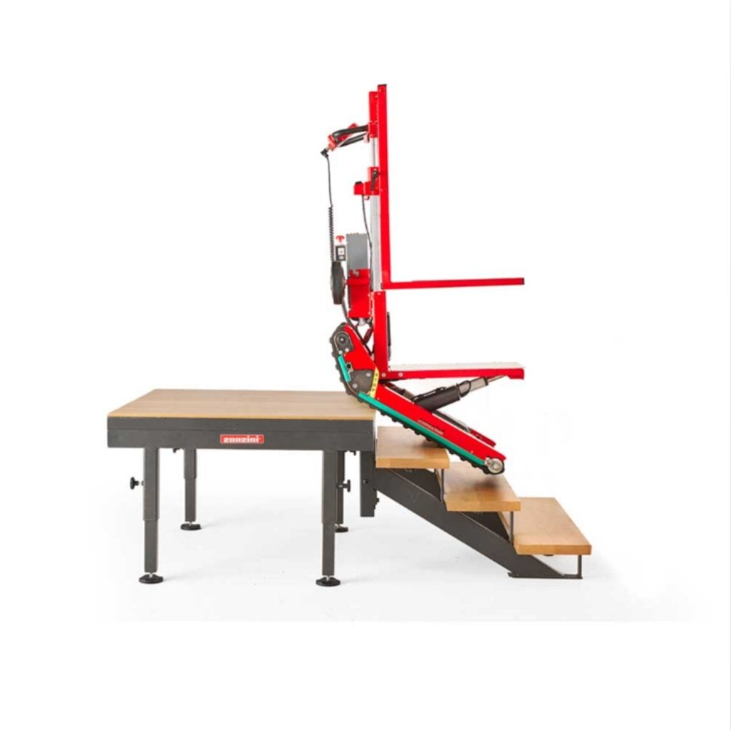 Red Zonzini Stair Crawler Domino Plasmoid Lift on a white background
