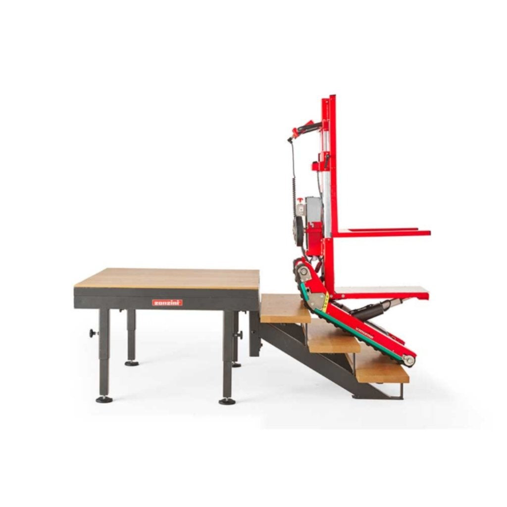 Red and black Zonzini Domino Lift on a white background