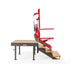 Red Zonzini Domino Plasmoid Stabilized stair climber on a white background