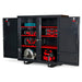 Black armorgard siteboss cabinet sb48 with open doors displaying various tools on a white background