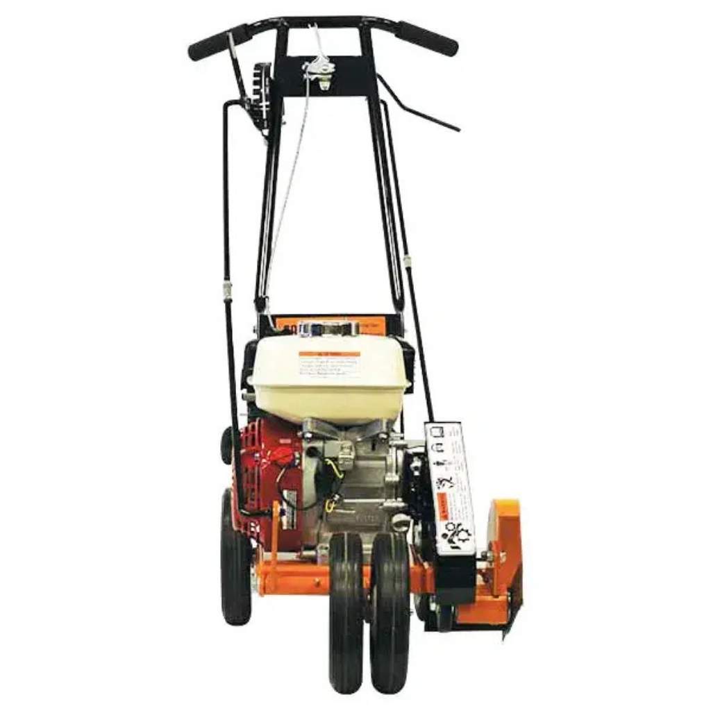 Brave pro 10 inch lawn edger with engine on a white background