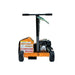 Orange and black brave pro 7 mini trencher on a white background