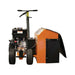Orange and black brave pro 5 inch bed edger on a white background