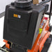 Black and orange Brave pro 20 in. plate compactor BRPFP145H with 'Brave Pro' branding on a white background