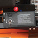 Control panel of a brave rough cut pull behind mower with starting procedures for a vehicle on an orange background