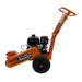 Orange brave stump grinder with visible branding on a white background