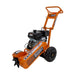 Orange brave stump grinder with visible branding on a white background