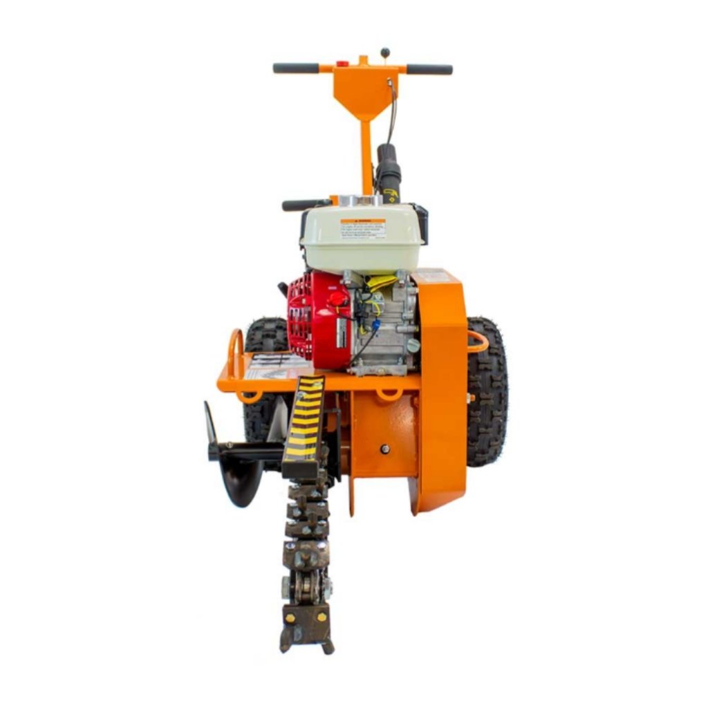 Orange bravepro 18 in. trencher on a white background