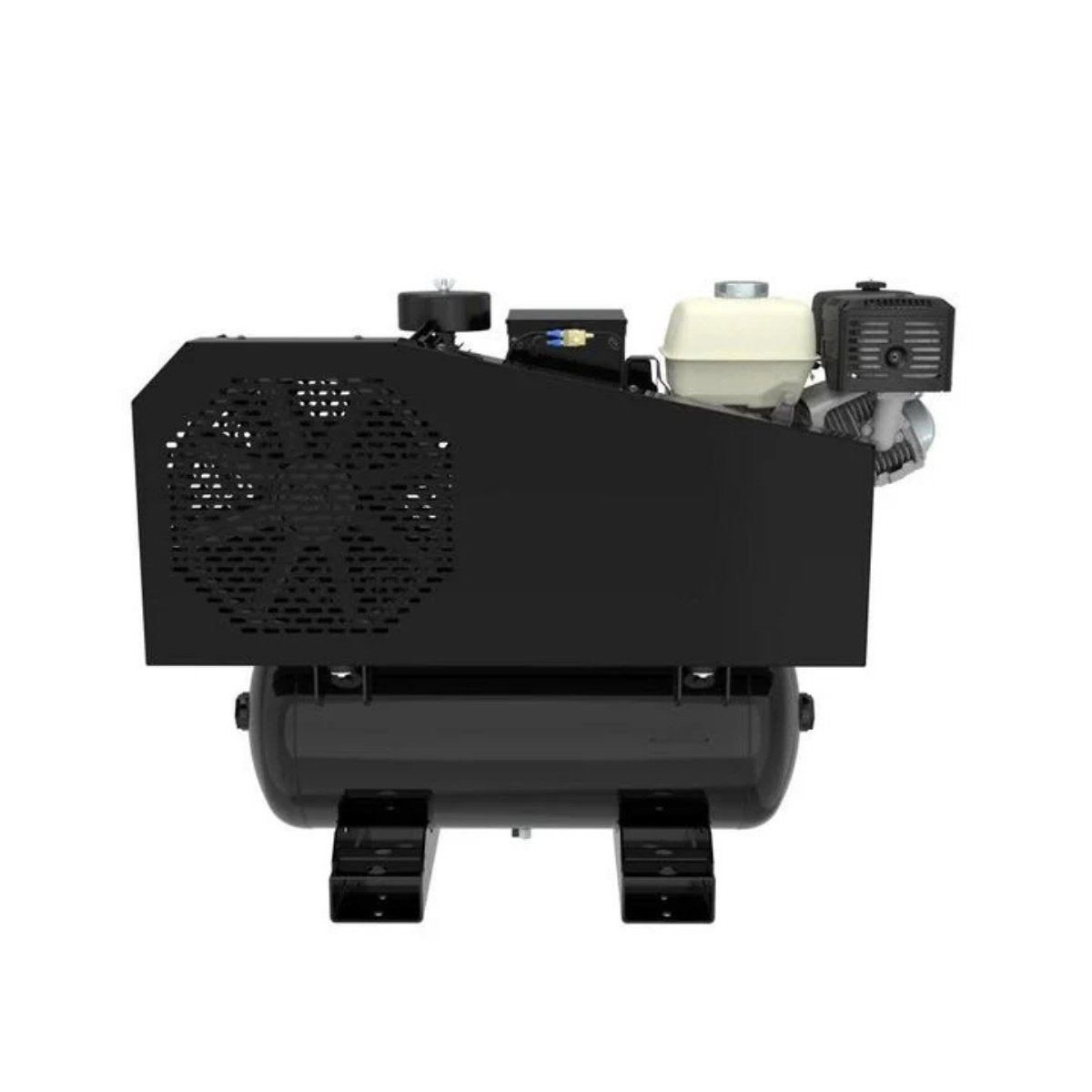 Black campbell hausfeld 3 in 1 air compressor welder generator on a white background