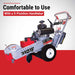 Dosko 20 hp walk behind Stump grinder with 5-position handlebar on a red and white background, featuring the DOSKO brand.