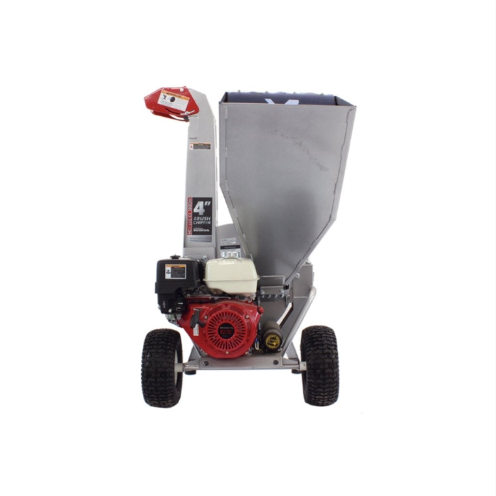dosko 4-inch brush chipper with red engine cover on a white background