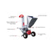 Dosko 4 inch brush chipper with labeled features on a white background