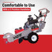 dosko self propelled 20 hp Stump grinder with 5-position handlebar on a red and white background, featuring the brand 'DOSKY'.