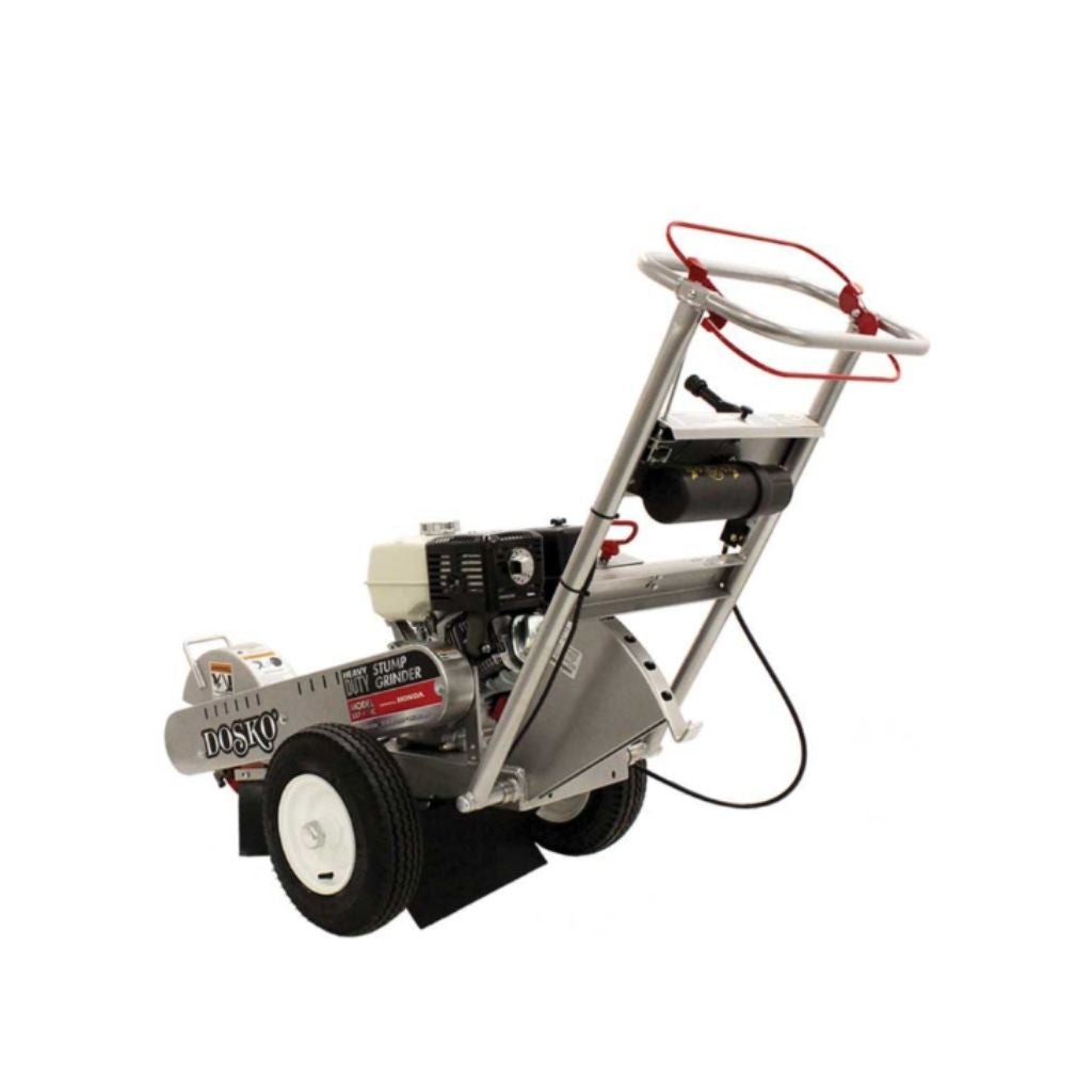 Dosko 13 hp walk behind stump grinder on a white background
