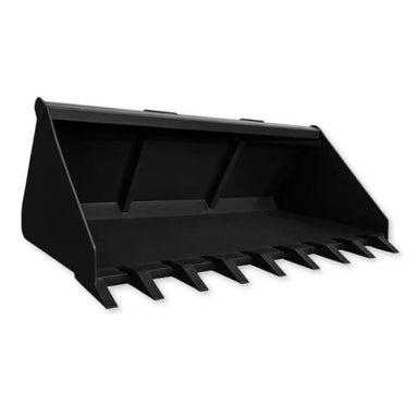 Black greg loflin bucket with teeth on a white background