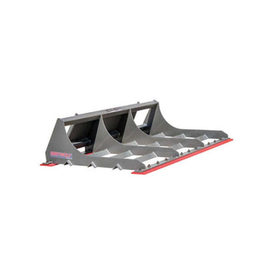 Gray abd red greywolf land leveler on a white background