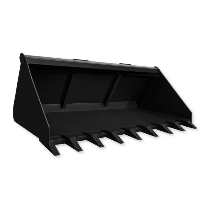 Black metal greg loflin bucket on a white background