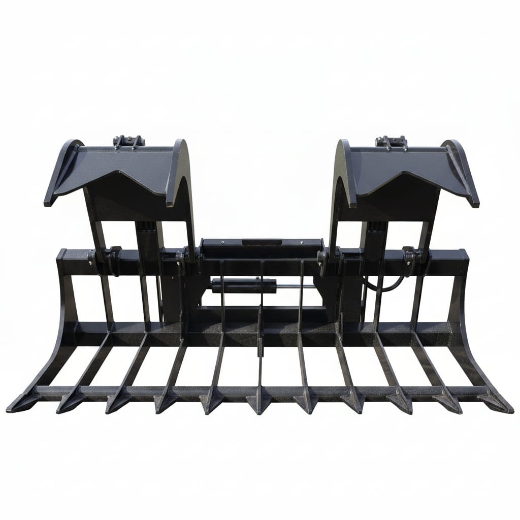 Black loflin HD root grapple attachment on a white background