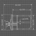 Technical drawing of a loflin fabrication bale squeezer with dimensions on a grid background