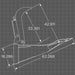 Technical drawing of a loflin fabrication stump grapple with measurements on a grid background