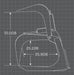 Technical drawing of a loflin monster duty root grapple with dimensions on a grid background