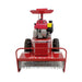 Red maxim brush cutter with a visible brand logo on a white background