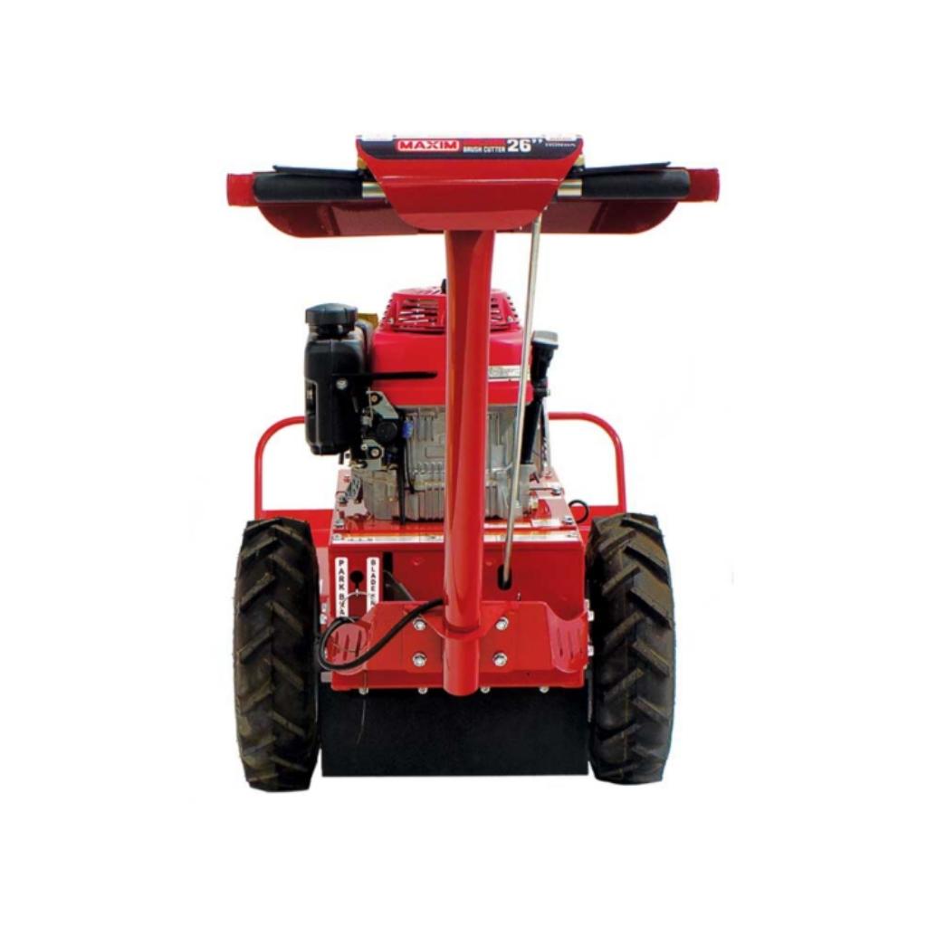 Red maxim brush cutter 26 inch on a white background