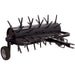 Black maxim 48 inch tow behind plug aerator on a white background