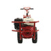 Red and white Maxim rt190h rear tine tiller on a white background