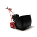 Black mclane 25 inch reel mower with red metal frame on a white background