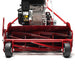 Red mclane 20in reel mower with engine on a white background