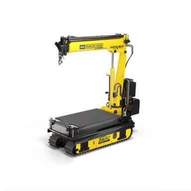 Yellow and black movex stair climbing crane on a white background