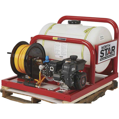 NorthStar skid sprayer 55 gallon capacity on a white background
