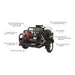 northstar 4000 psi hot water Pressure washer 4 GPM with features highlighted on a white background
