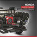 northstar 4000 psi 4 gpm hot water pressure washer with a Honda GX630 engine with 'Reliable Performance' text on a gray background