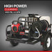 Northstar 4.0 gpm hot water pressure washer 4000 psi with specifications on a gray background