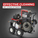 black and red northstar hot water pressure washer 2750 psi with effective cleanin wet steam optimizes on a grey background
