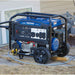 Portable powerhorse 12500 watt generator with 'Powerhorse' branding on a grassy area.