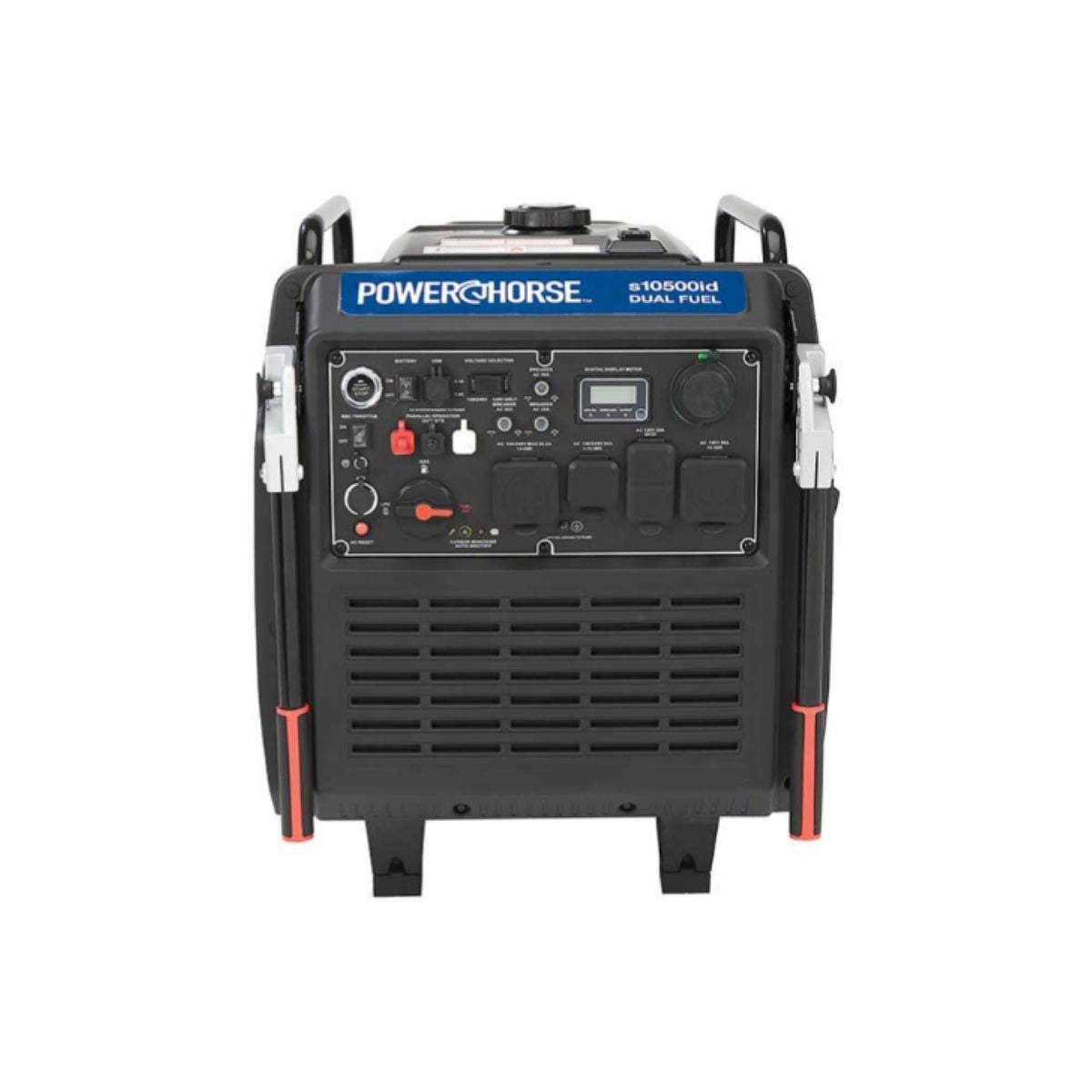 PowerHorse 10500 inverter generator on a white background