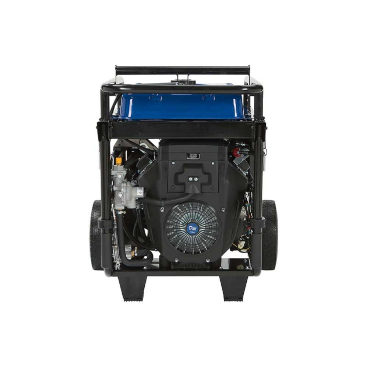 Black and blue powerhorse generator 15000 on a white background