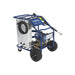 Blue and white powerhorse hot water commercial pressure washer 3600 psi on a white background