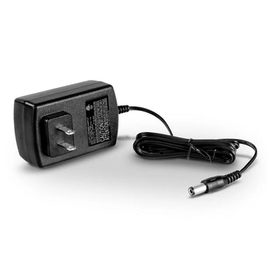 A black 20V Lithium Ion battery charger with a power plug and cord.