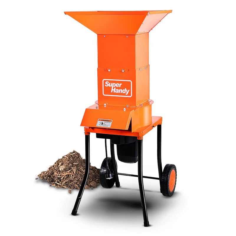 Electric Leaf Mulcher - 120V Corded, 11" Heavy Duty Blades, Steel Housing Body