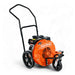 An orange and black SuperHandy walk-behind gas leaf blower with rugged all-terrain wheels and a 209CC gas engine.
