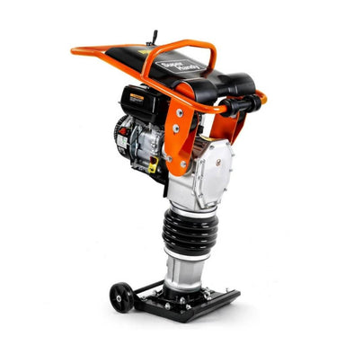 superhandy tamping rammer with orange and black design on a white background