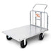 superhandy Metal platform truck with wheels on a white background