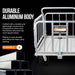 superhandy Metal utility cart with durable aluminum body on a black background
