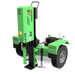 Green YardBeast LZ-705 Logsplitter with 'Yard Beast' branding on a transparent background in vertical position with yardbeast logo on the side.